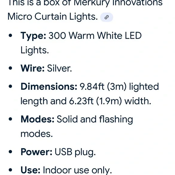 Micro Curtain Lights with Silver Wire - Picture 5 of 5